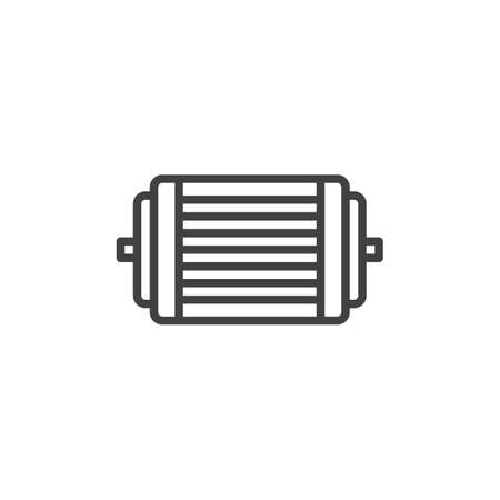Car radiator line icon.のイラスト素材