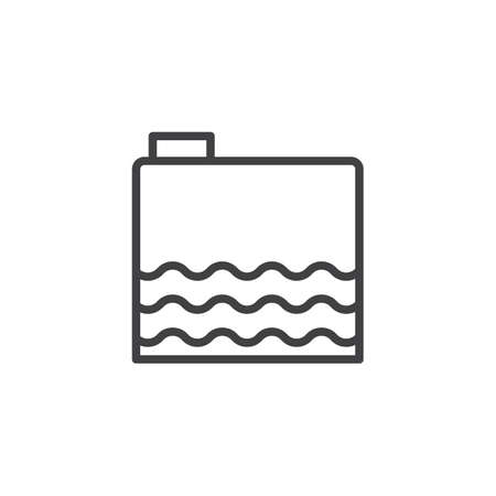 Gasoline line icon, outline vector sign.のイラスト素材