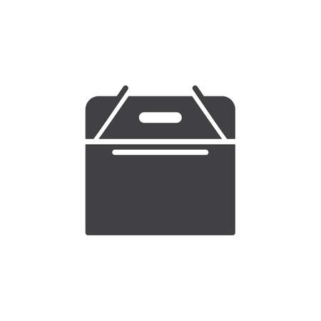 Take away food bag icon vector, filled flat sign, solid pictogram isolated on white background.のイラスト素材