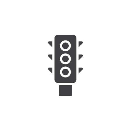 Traffic light icon vector, filled flat sign, solid pictogram isolated on white. Stoplight symbol, logo illustration.のイラスト素材