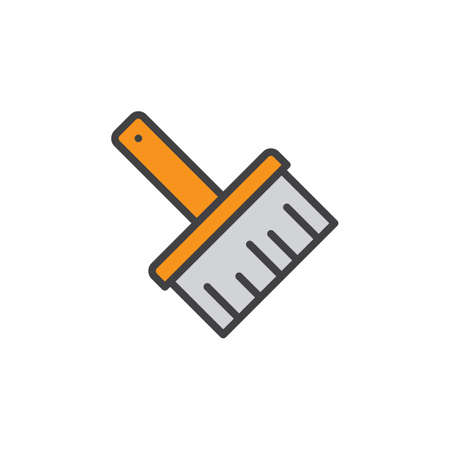 Paint brush filled outline icon.のイラスト素材