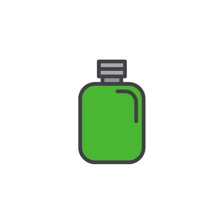 Camping flask filled outline icon illustration.のイラスト素材