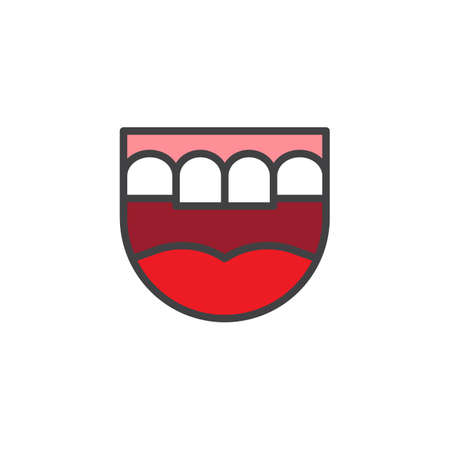 Dental jaw filled outline iconのイラスト素材