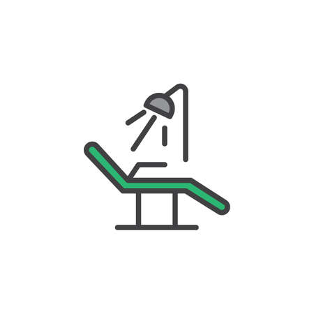 Dentist chair filled outline iconのイラスト素材