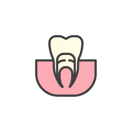 Gums tooth filled outline iconのイラスト素材