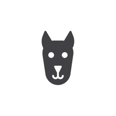 Dog head icon vector, filled flat sign, solid pictogram isolated on white. Symbol, logo illustration.のイラスト素材