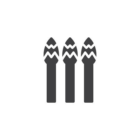 Asparagus vegetable icon vector, filled flat sign, solid pictogram isolated on white. Vegetarian food symbol, logo illustration.のイラスト素材