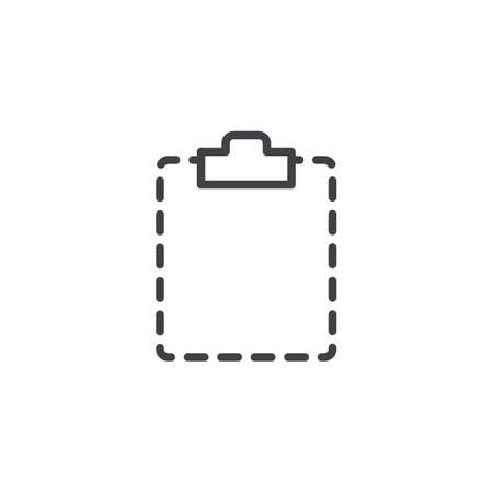 Clipboard document file line icon.のイラスト素材