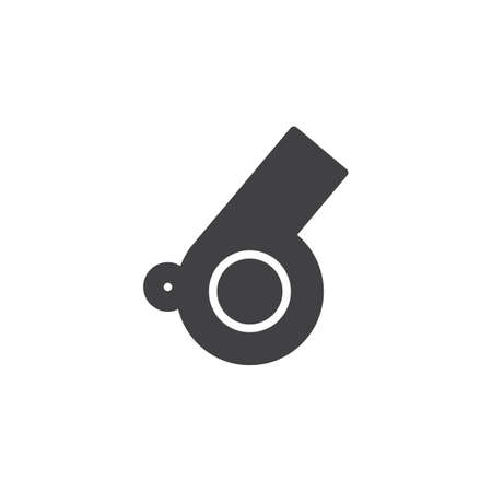 Sport whistle icon vector, filled flat sign, solid pictogram isolated on white. Symbol, logo illustration.のイラスト素材