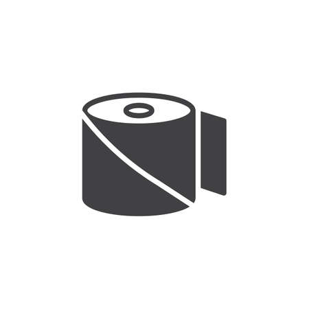 Bandage icon vector, filled flat sign, solid pictogram isolated on white. Medical roll plaster aid symbol, logo illustration.のイラスト素材