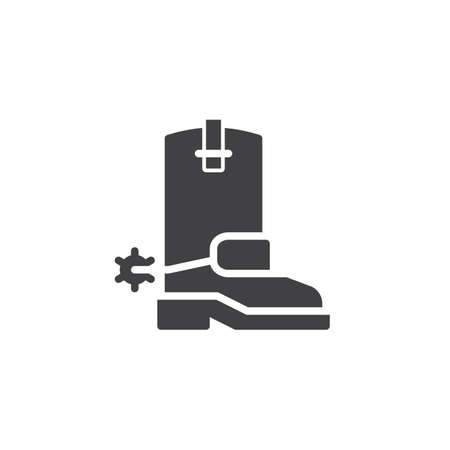 Cowboy boots icon vector, filled flat sign, solid pictogram isolated on white. Symbol, logo illustration.のイラスト素材