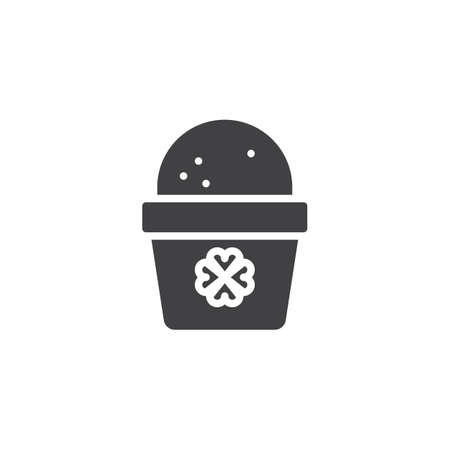Saint Patrickâs day cupcake vector icon.のイラスト素材