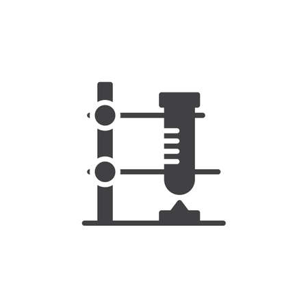Tube stand vector icon. filled flat sign for mobile concept and web design. Burner stand experiment lab simple solid icon. Symbol, logo illustration.のイラスト素材