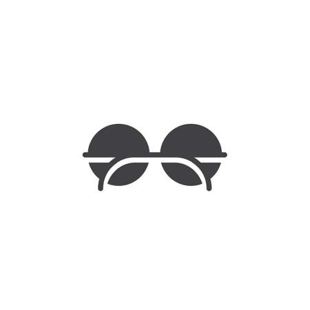 Optical glasses vector icon. filled flat sign for mobile concept and web design. Round eyeglasses simple solid icon. Symbol, logo illustration. Pixel perfect vector graphicsのイラスト素材