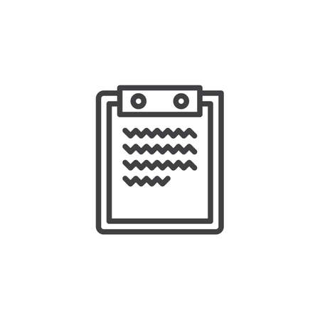 Paper clipboard outline iconのイラスト素材