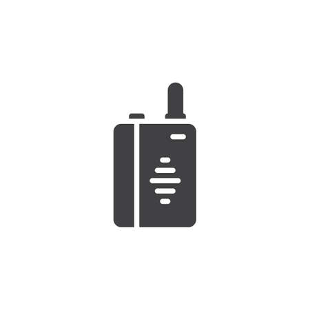 Walkie talkie vector icon. filled flat sign for mobile concept and web design. Radio portable transmitter simple solid icon. Symbol, logo illustration. Pixel perfect vector graphicsのイラスト素材