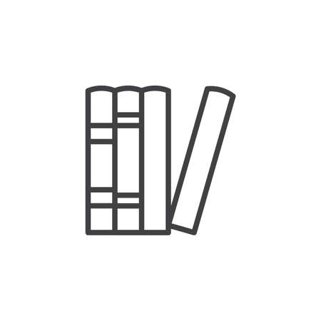 Books library outline icon. linear style sign for mobile concept and web design. Reading simple line vector icon. Education symbol, logo illustration. Pixel perfect vector graphicsのイラスト素材