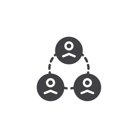 Organization group vector icon. filled flat sign for mobile concept and web design. Team work simple...