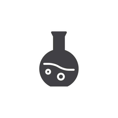 Chemical flask vector icon. filled flat sign for mobile concept and web design. Test tube simple solid icon. Symbol, logo illustration. Pixel perfect vector graphicsのイラスト素材