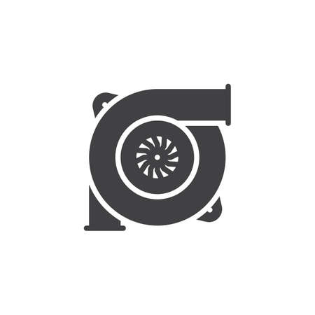 Car turbine vector icon. filled flat sign for mobile concept and web design. Automobile turbo charger simple solid icon. Symbol, logo illustration. Pixel perfect vector graphicsの写真素材