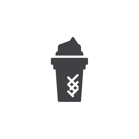 Ice cream vector icon. filled flat sign for mobile concept and web design. Summer dessert food simple solid icon. Symbol, logo illustration. Pixel perfect vector graphicsのイラスト素材