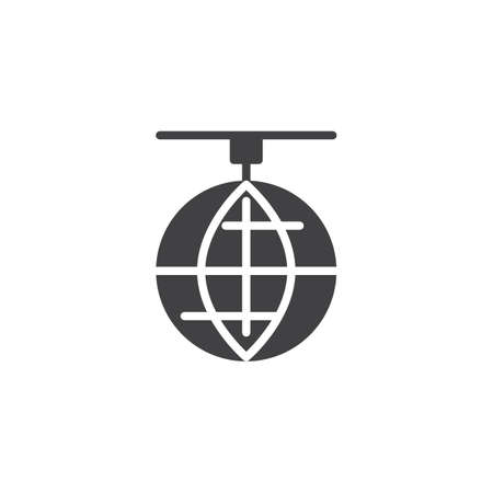Mirror Disco ball vector icon. filled flat sign for mobile concept and web design. Night Club party light simple solid icon. Symbol, logo illustration. Pixel perfect vector graphicsのイラスト素材