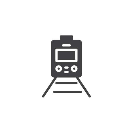 Train vector icon. filled flat sign for mobile concept and web design. Railway, metro simple solid icon. Symbol, logo illustration. Pixel perfect vector graphicsのイラスト素材