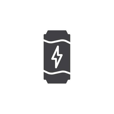 Energy drink vector icon. filled flat sign for mobile concept and web design. Tin can drink simple solid icon. Symbol, logo illustration. Pixel perfect vector graphicsのイラスト素材