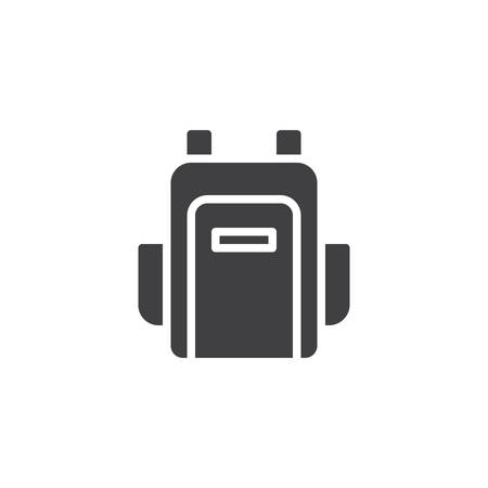 Tourist bag vector icon. filled flat sign for mobile concept and web design. Hiking Backpack simple solid icon. Symbol, logo illustration. Pixel perfect vector graphicsのイラスト素材
