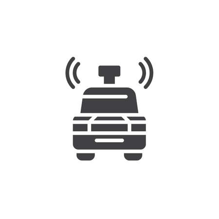 Street view car camera vector icon. filled flat sign for mobile concept and web design. Panoramic control car simple solid icon. Symbol, logo illustration. Pixel perfect vector graphicsの写真素材