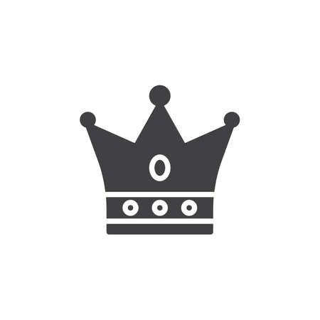 Crown vector icon. filled flat sign for mobile concept and web design. Kings Accessory simple solid icon. VIP Symbol, logo illustration. Pixel perfect vector graphicsの写真素材