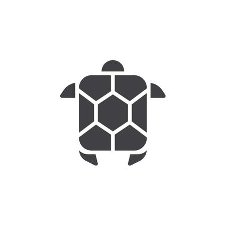 Sea turtle vector icon. filled flat sign for mobile concept and web design. Turtle simple solid icon. Symbol, logo illustration. Pixel perfect vector graphicsのイラスト素材