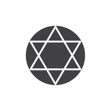 Star of David vector icon. filled flat sign for mobile concept and web design. Judaism religion simple solid icon. Symbol, logo illustration. Pixel perfect vector graphicsのイラスト素材