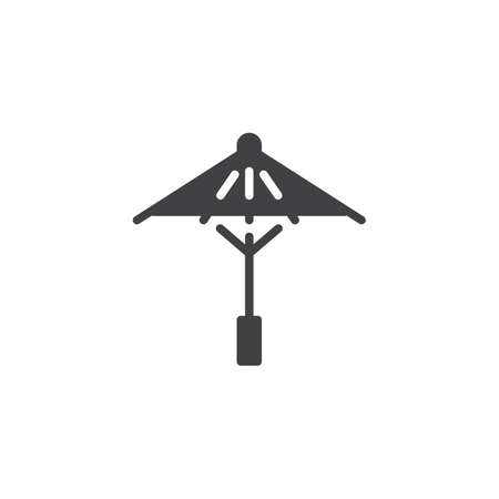 Wagasa Umbrella vector icon. filled flat sign for mobile concept and web design. Japanese umbrella simple solid icon. Symbol, logo illustration. Pixel perfect vector graphicsのイラスト素材