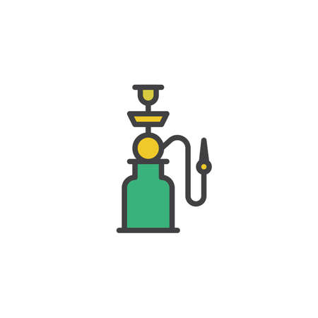 Shisha Pipe filled outline icon, line vector sign, linear colorful pictogram isolated on white....