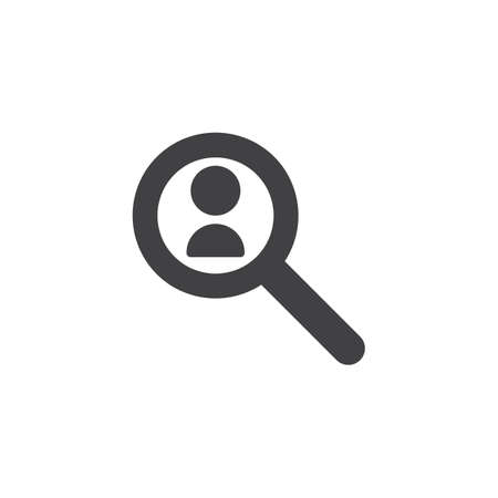 Human resources vector icon. filled flat sign for mobile concept and web design. Recruitment simple solid icon. People search symbol, logo illustration. Pixel perfect vector graphicsのイラスト素材