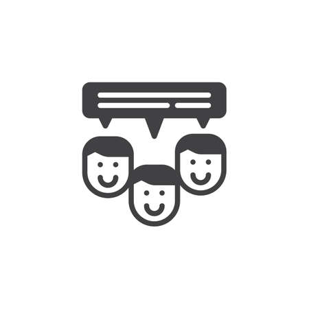 Group of people Discussing vector icon.のイラスト素材