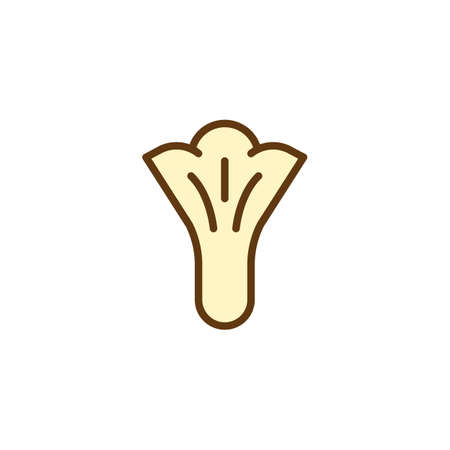 Chanterelle mushroom filled outline icon, line vector sign, linear colorful pictogram isolated on white. Symbol, logo illustration. Pixel perfect vector graphicsの写真素材