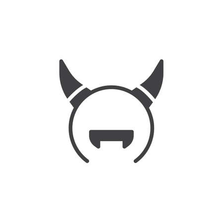 Devil mask vector icon.のイラスト素材