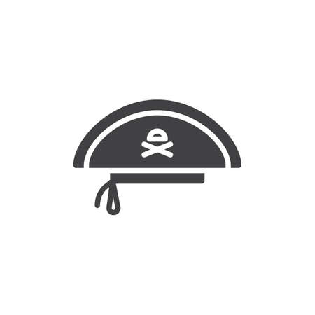 Pirate hat vector icon.のイラスト素材