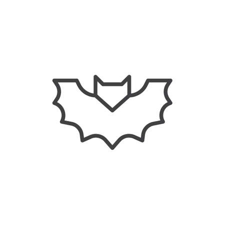 Halloween bat outline icon.のイラスト素材