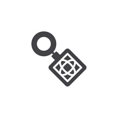 Key ring vector icon. filled flat sign for mobile concept and web design. Keyring simple solid icon. Keychain symbol, logo illustration. Pixel perfect vector graphicsのイラスト素材