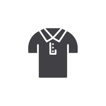 Polo shirt vector icon. filled flat sign for mobile concept and web design. Clothes simple solid icon. Symbol, logo illustration. Pixel perfect vector graphicsのイラスト素材