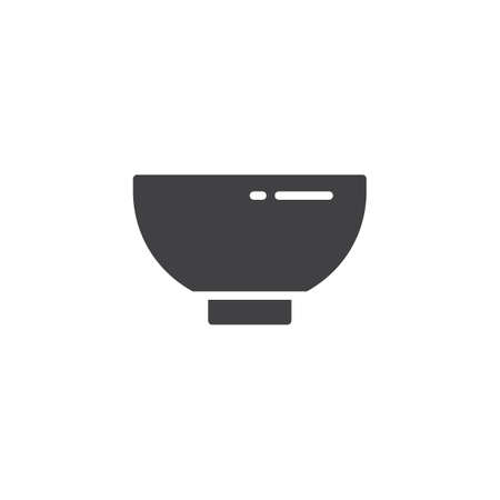 Empty Bowl vector icon. filled flat sign for mobile concept and web design. simple solid icon. Symbol, logo illustration. Pixel perfect vector graphicsのイラスト素材