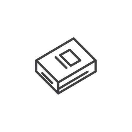 Cover book outline icon. linear style sign for mobile concept and web design. textbook simple line vector icon.のイラスト素材