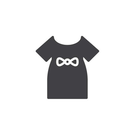 Baby dress vector icon. filled flat sign for mobile concept and web design. baby girl clothes simple solid icon.のイラスト素材