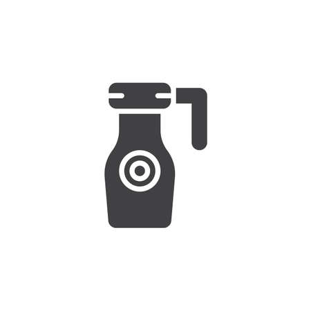 Thermos vector icon. filled flat sign for mobile concept and web design. Drink container simple solid icon. Symbol, logo illustration. Pixel perfect vector graphicsの写真素材