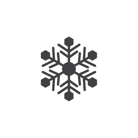 Snowflake vector icon. filled flat sign for mobile concept and web design. Freeze solid icon. Symbol, logo illustration. Pixel perfect vector graphicsのイラスト素材