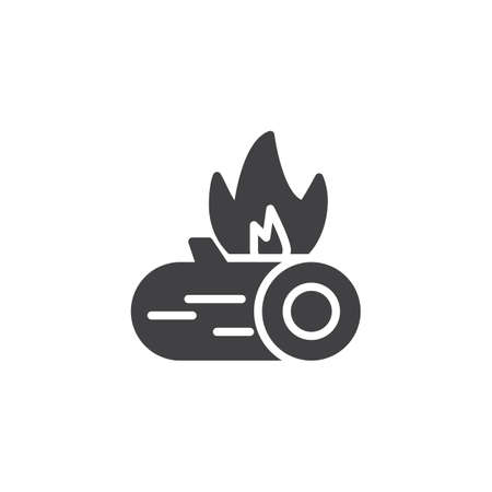 Bonfire burn vector icon. filled flat sign for mobile concept and web design. Fireplace and campfire simple solid icon. Symbol, logo illustration. Pixel perfect vector graphicsのイラスト素材