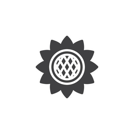 Sunflower vector icon. filled flat sign for mobile concept and web design. simple solid icon. Symbol, logo illustration. Pixel perfect vector graphicsのイラスト素材